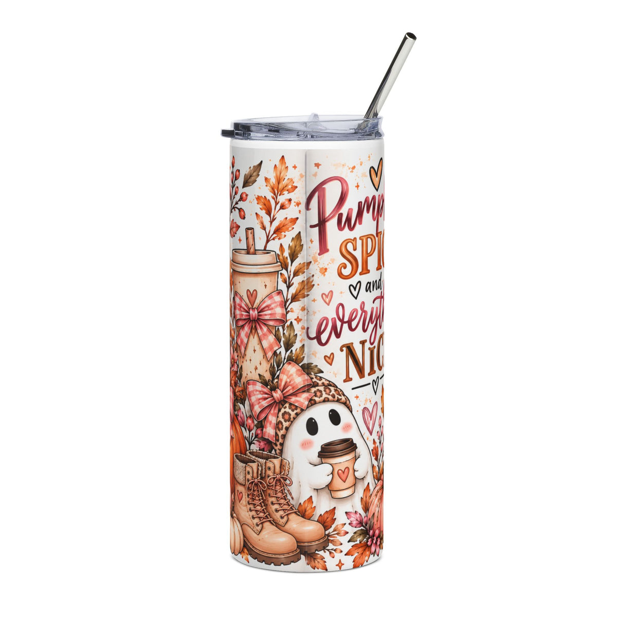Pumpkin Spice Stainless Steel Tumbler, 20oz