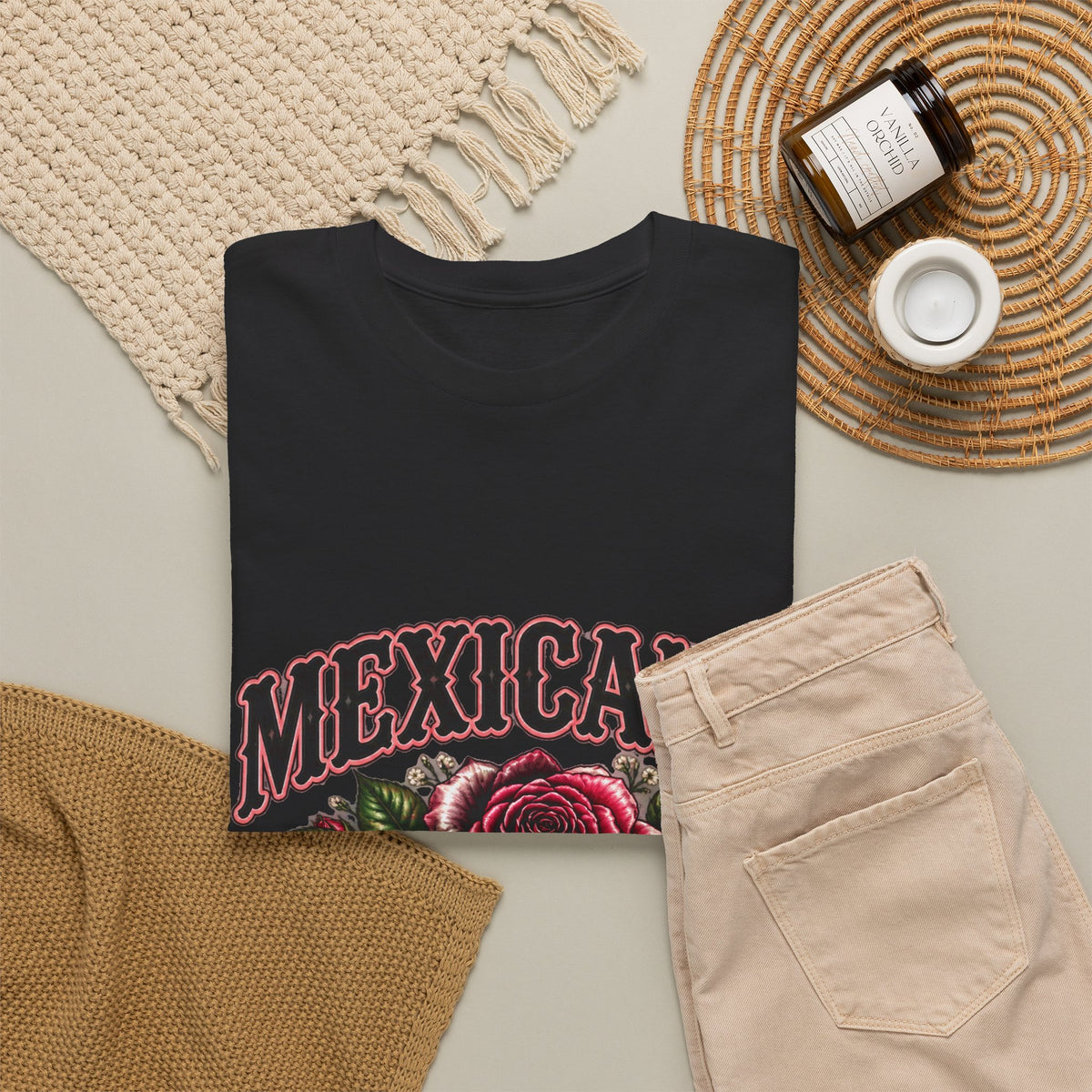Mexicana Rose T-Shirt — "Psalm 46:5" Inspirational Floral Tee