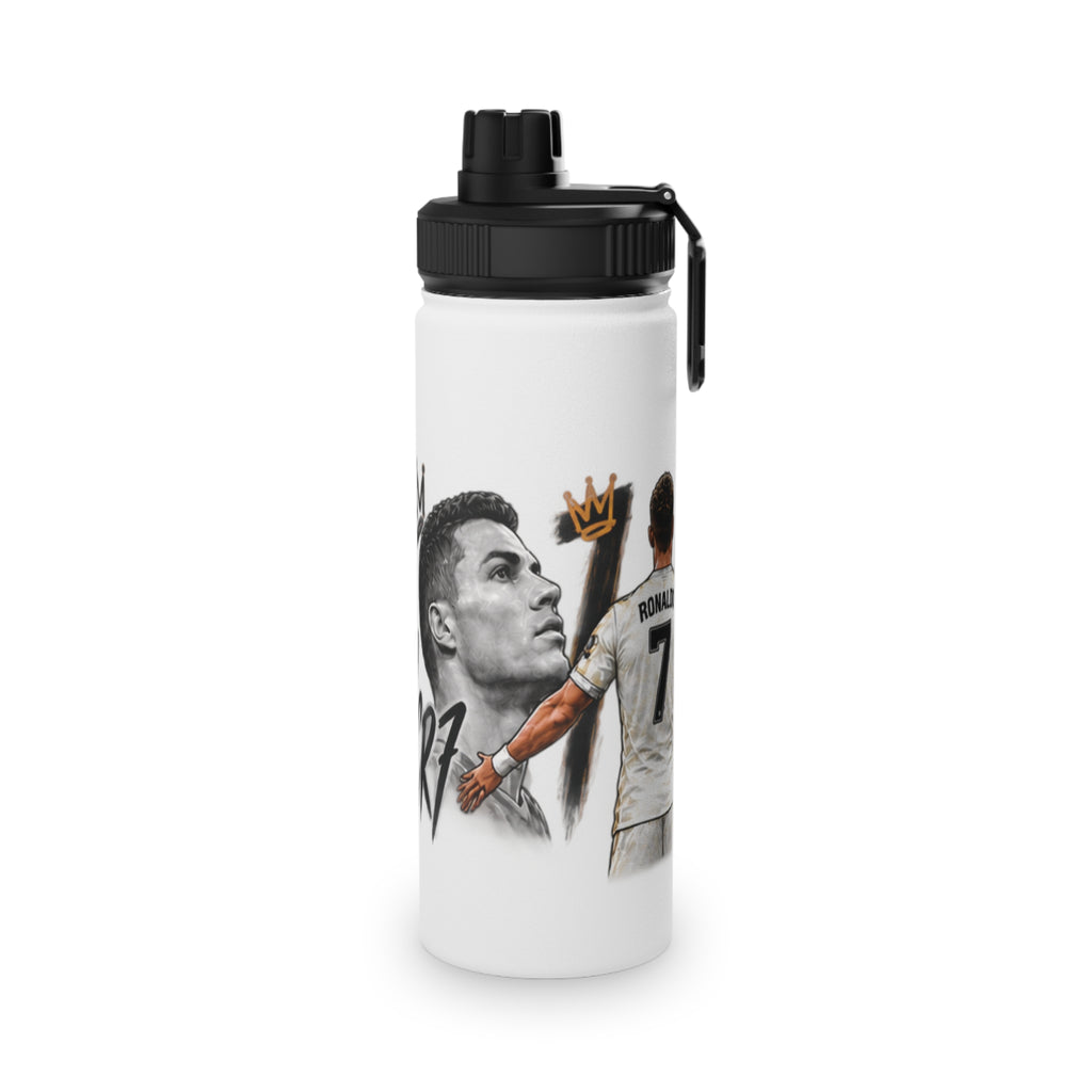 Soccer Graphic Stainless Steel Water Bottle – Sports Lid "Eat Sleep Soccer Repeat"