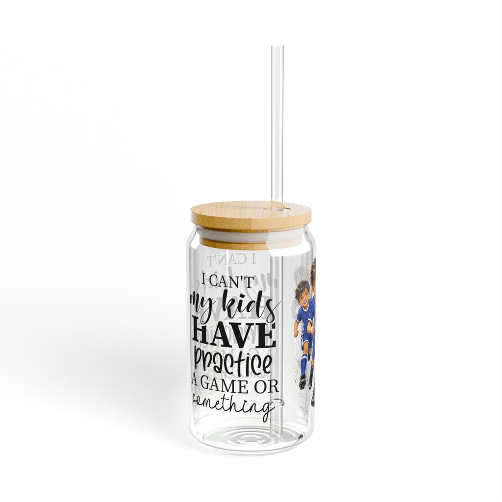 Soccer Mom Sipper Glass, 16oz | Bamboo Lid Straw Tumbler