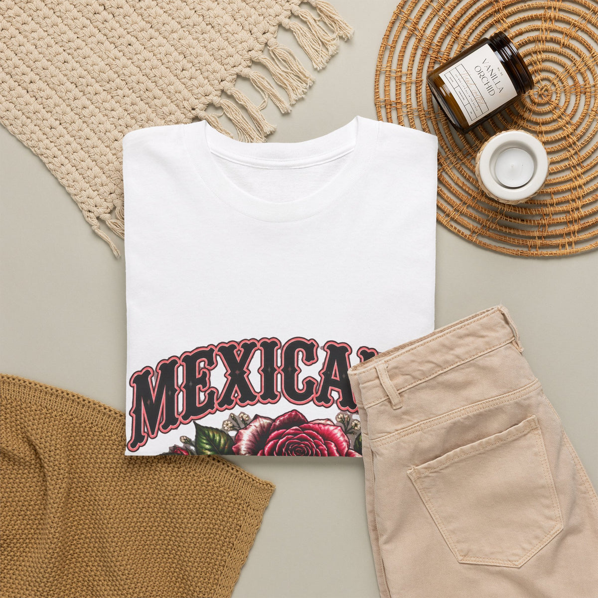 Mexicana Rose T-Shirt — "Psalm 46:5" Inspirational Floral Tee
