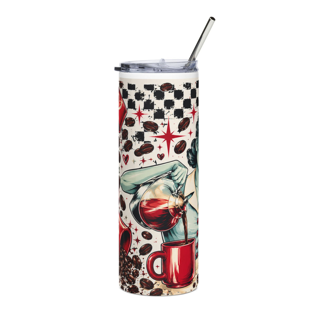 Caffeinated Stainless Steel Tumbler, 20oz