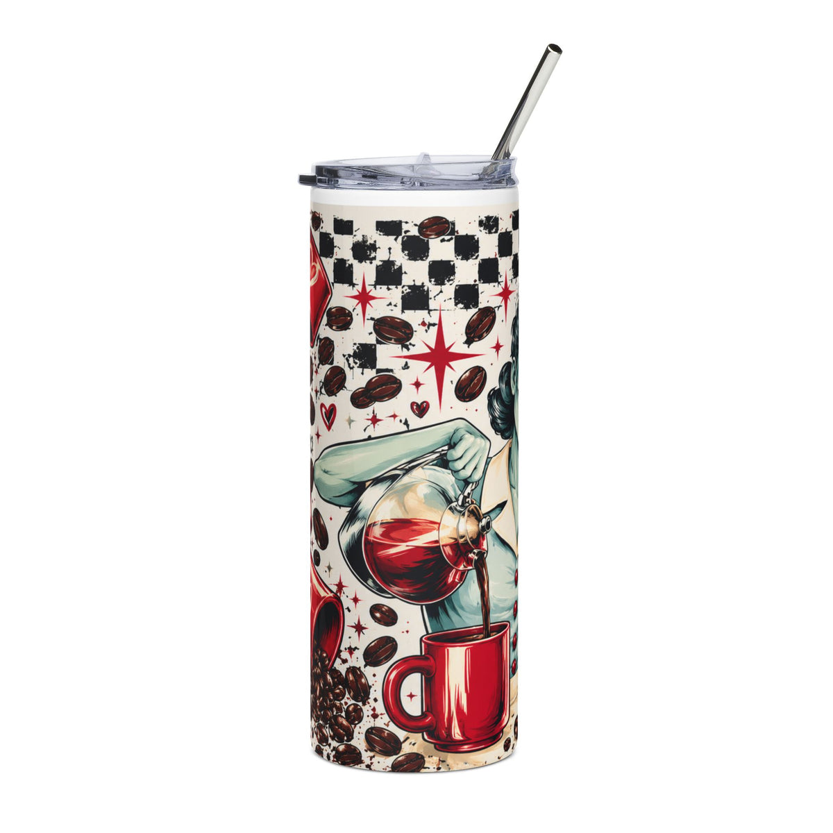 Caffeinated Stainless Steel Tumbler, 20oz