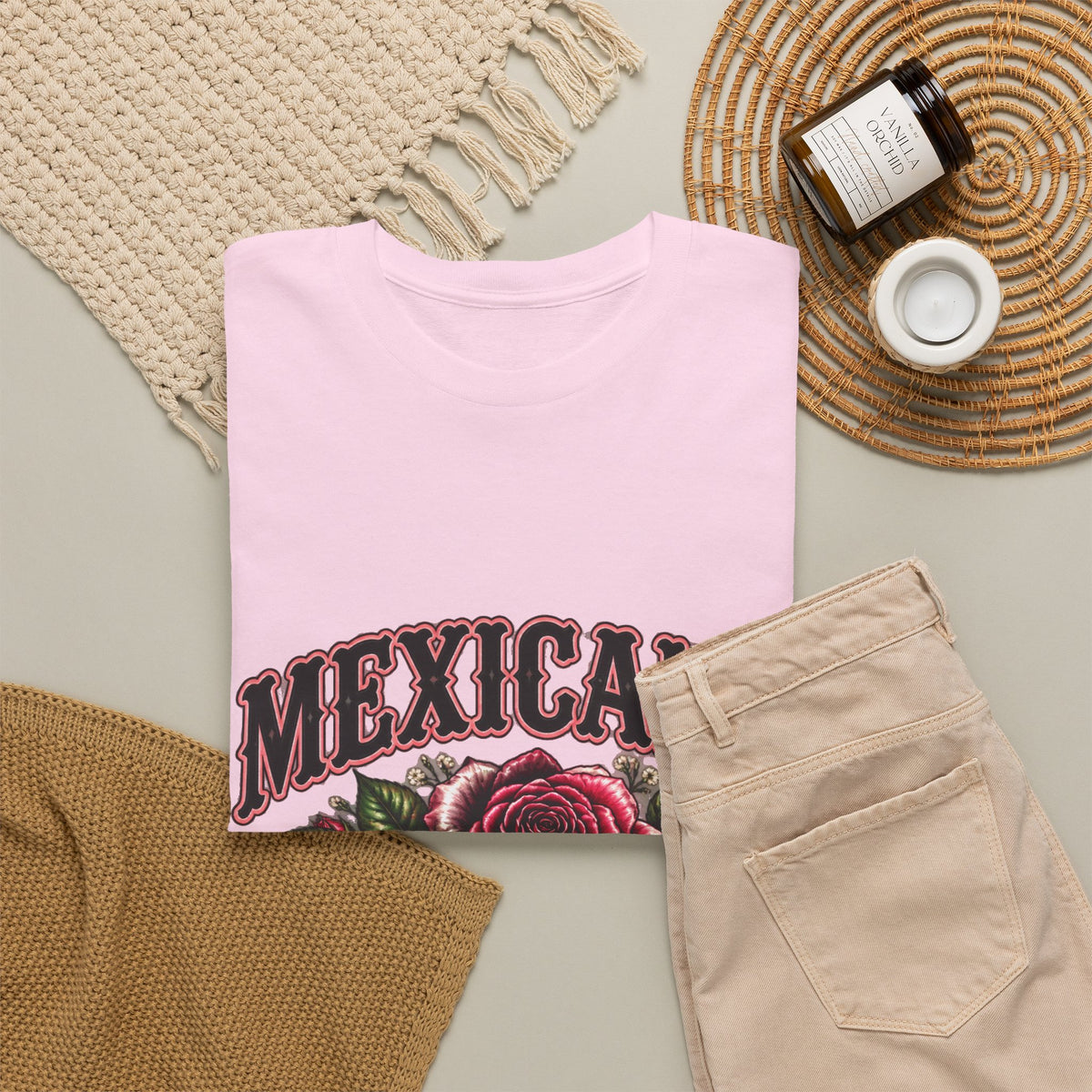 Mexicana Rose T-Shirt — "Psalm 46:5" Inspirational Floral Tee