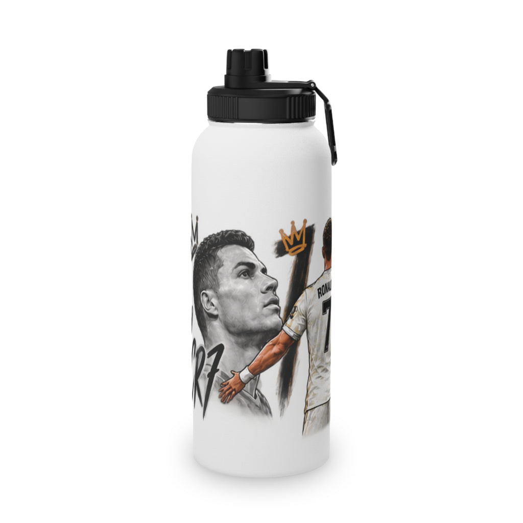 Soccer Graphic Stainless Steel Water Bottle – Sports Lid "Eat Sleep Soccer Repeat"