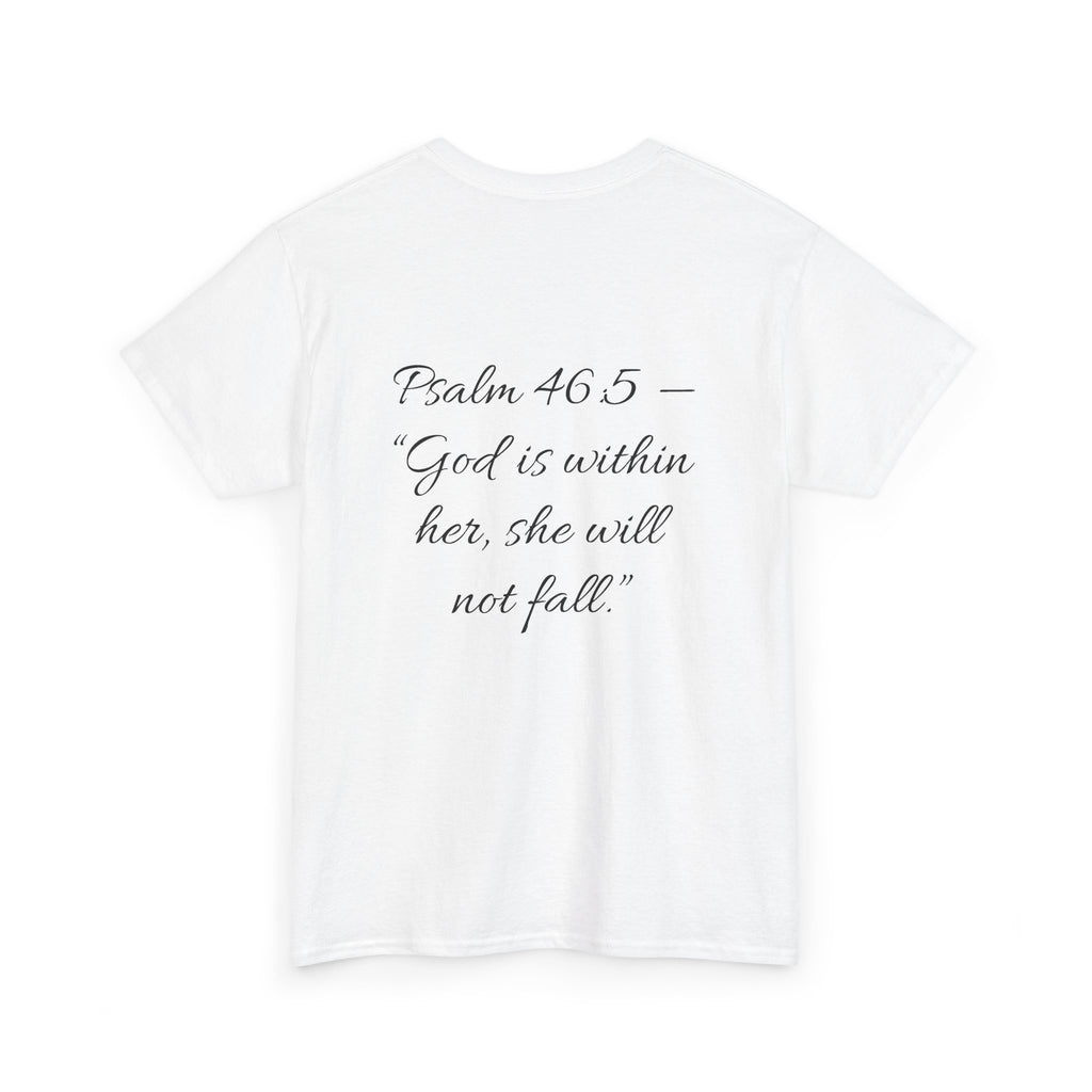 Mexicana Rose T-Shirt — "Psalm 46:5" Inspirational Floral Tee