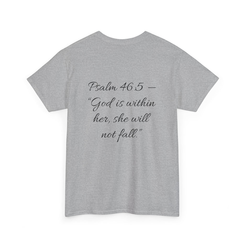 Mexicana Rose T-Shirt — "Psalm 46:5" Inspirational Floral Tee