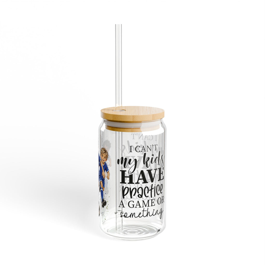Soccer Mom Sipper Glass, 16oz | Bamboo Lid Straw Tumbler