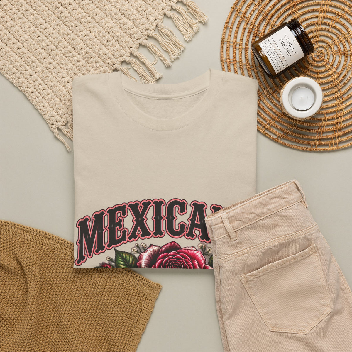 Mexicana Rose T-Shirt — "Psalm 46:5" Inspirational Floral Tee