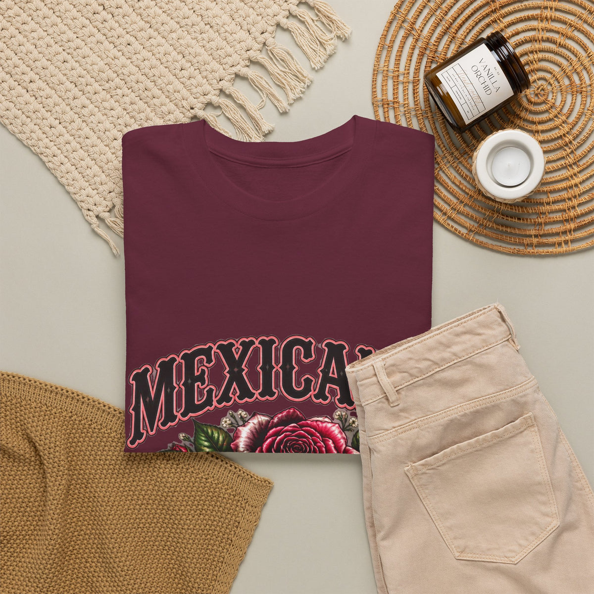 Mexicana Rose T-Shirt — "Psalm 46:5" Inspirational Floral Tee