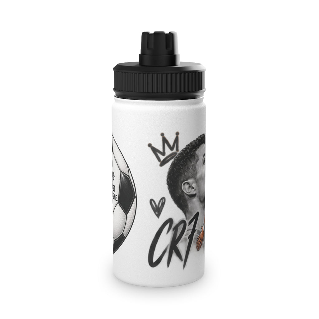 Soccer Graphic Stainless Steel Water Bottle – Sports Lid "Eat Sleep Soccer Repeat"