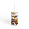 Halloween Snoopy Sipper Glass — 16oz Pumpkin & Ghost Reusable Straw Cup