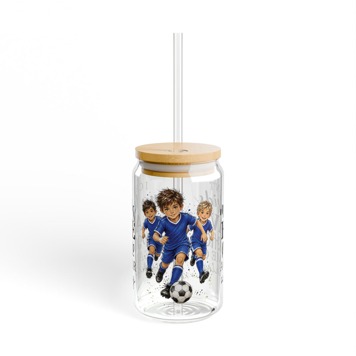Soccer Mom Sipper Glass, 16oz | Bamboo Lid Straw Tumbler