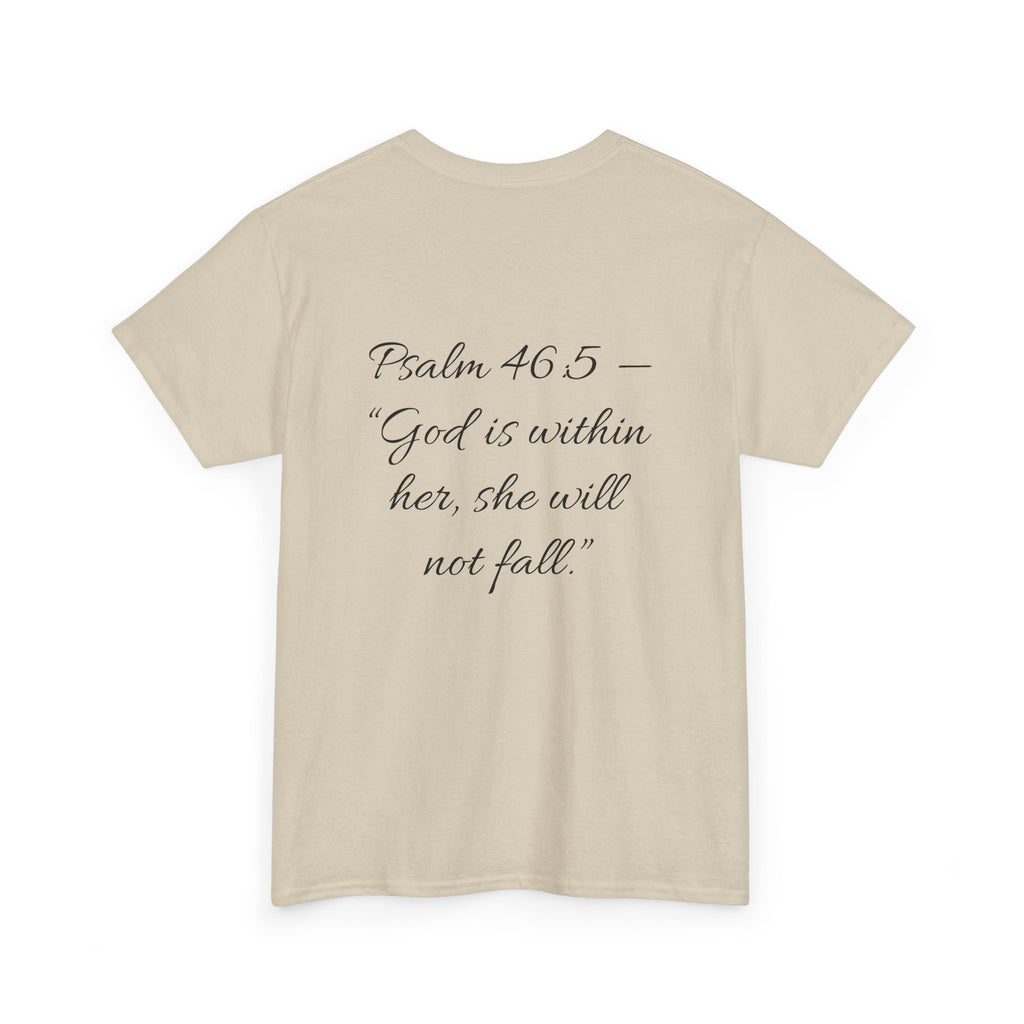 Mexicana Rose T-Shirt — "Psalm 46:5" Inspirational Floral Tee