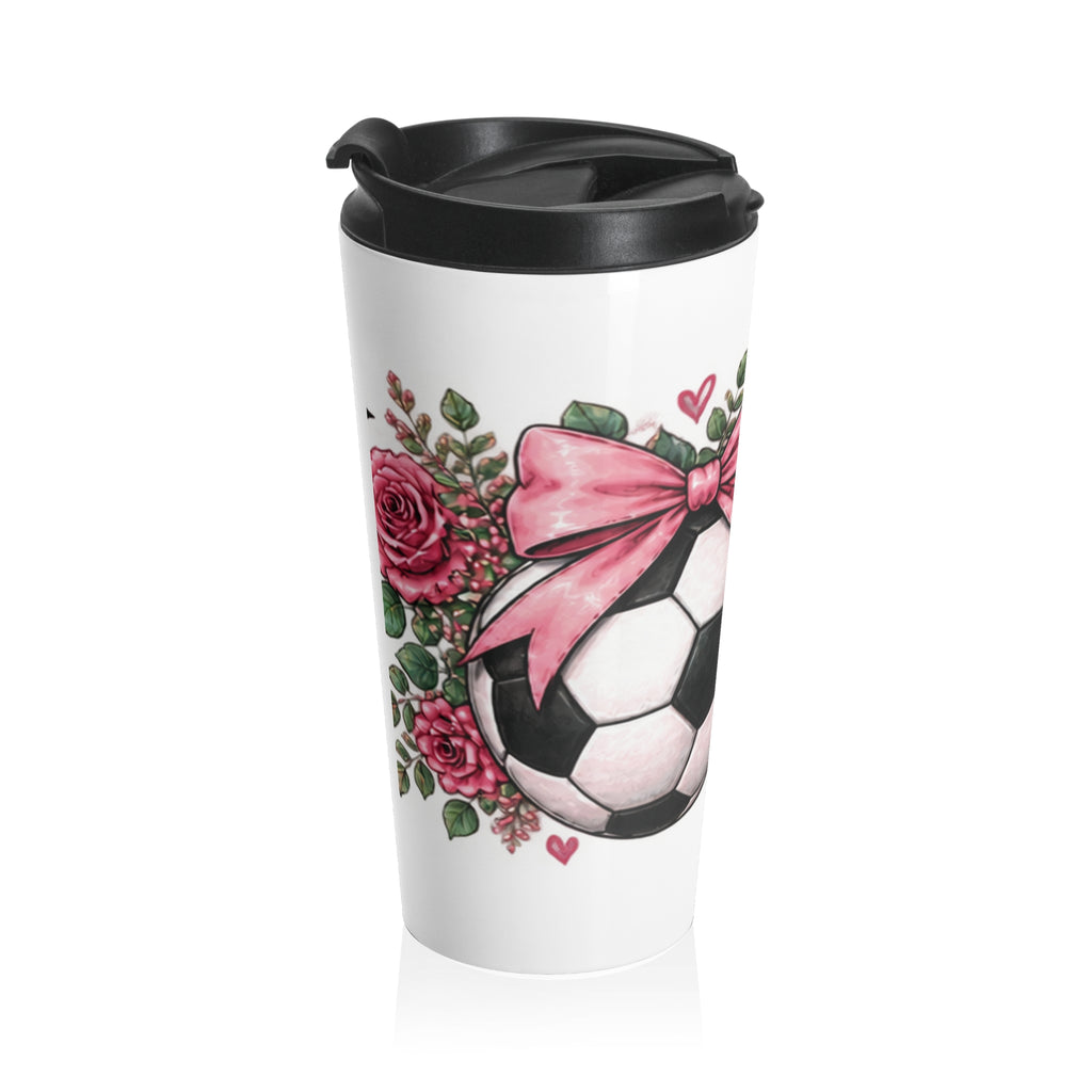 Soccer Coach Stainless Steel Travel Mug – "It's Just Coffee" Sports Team Tumbler