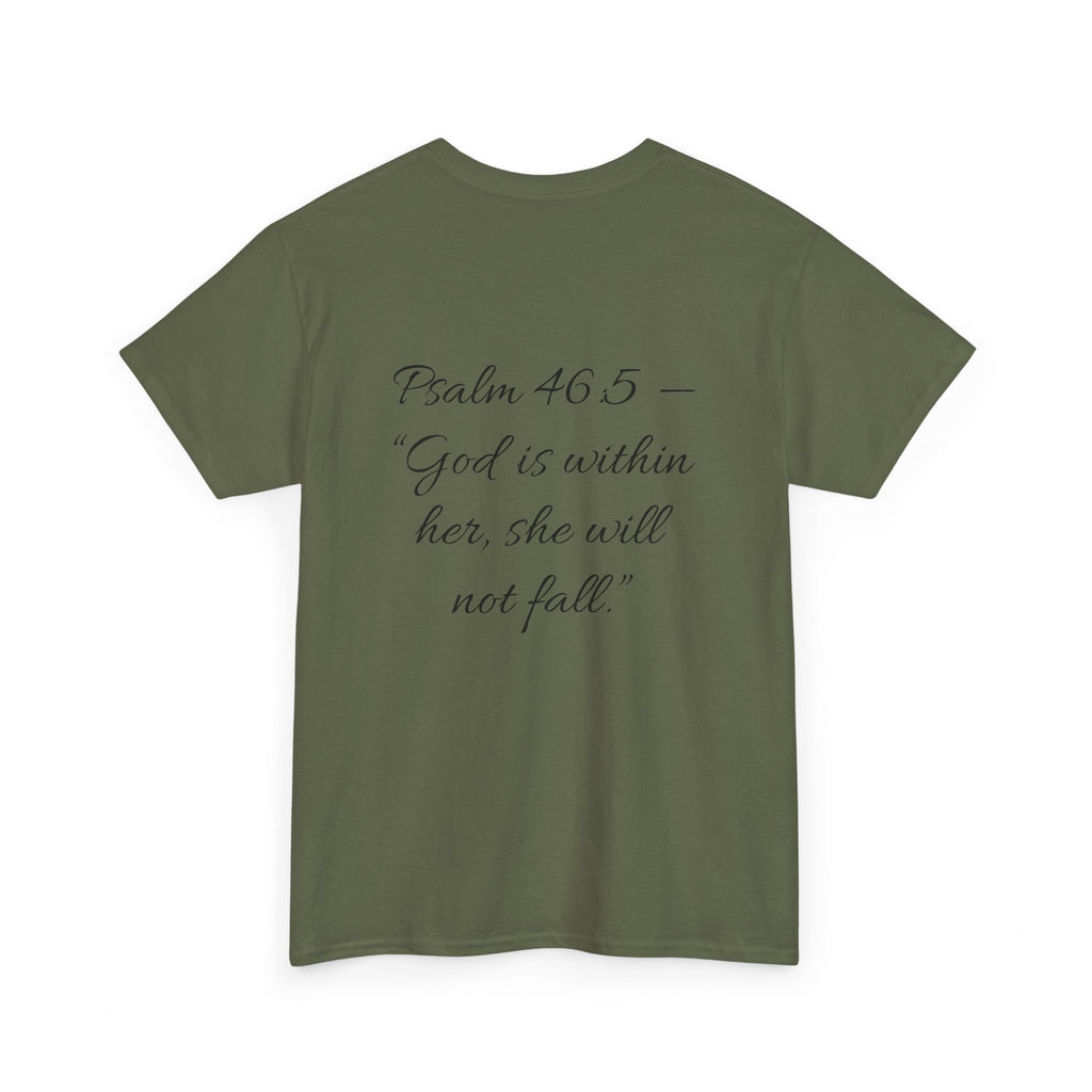 Mexicana Rose T-Shirt — "Psalm 46:5" Inspirational Floral Tee
