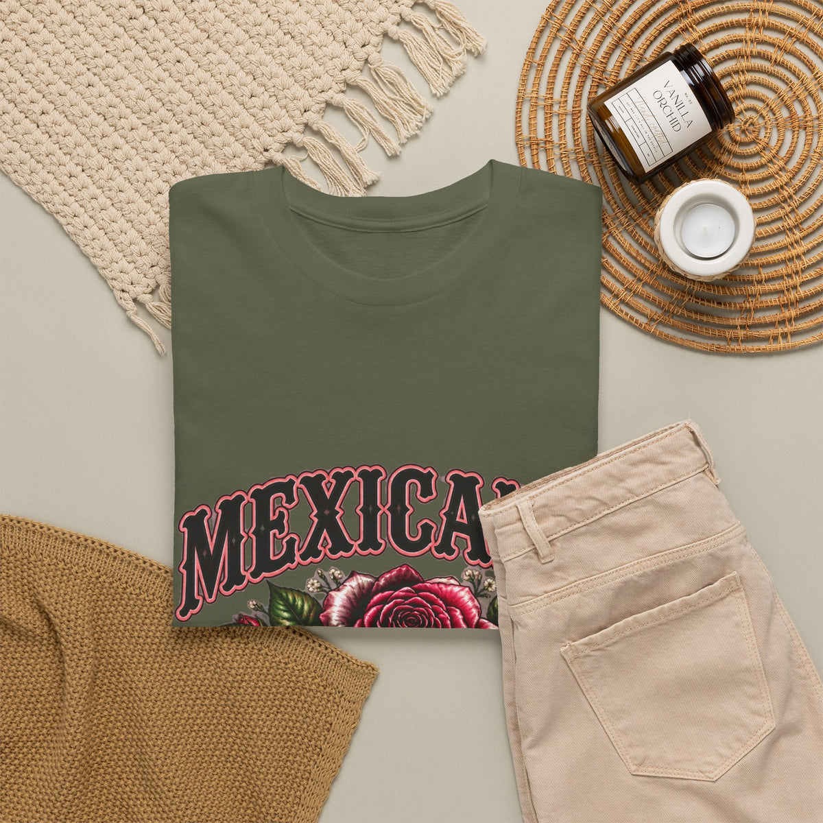 Mexicana Rose T-Shirt — "Psalm 46:5" Inspirational Floral Tee