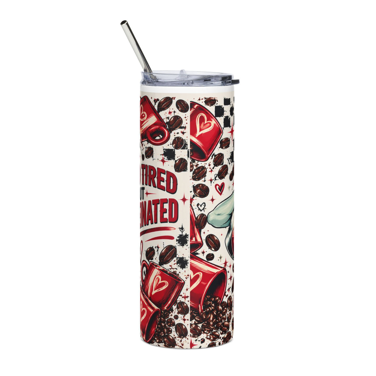 Caffeinated Stainless Steel Tumbler, 20oz